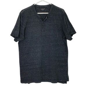 Goodlife Henley T Shirt Mens Size XL Tee Dark Grey Short Sleeve Crewneck Tshirt